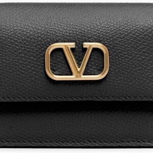 Valentino Black Leather with Gold Logo